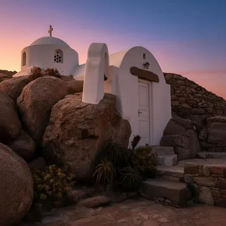 Chic In Kanalia W Panoramic Ocean Views Ferienhaus Ornos (Mykonos)